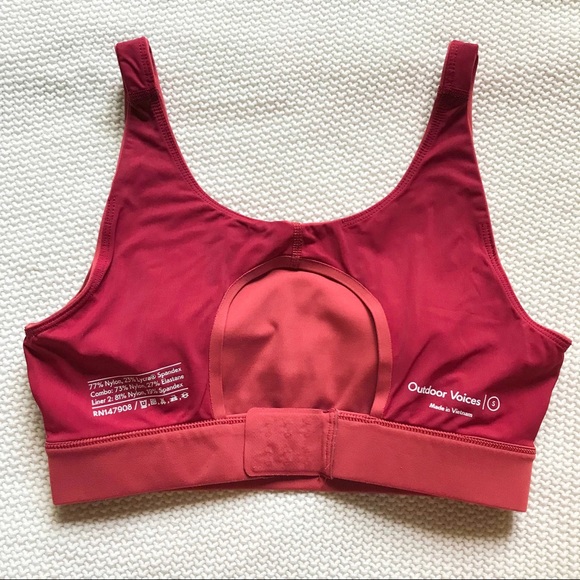 Outdoor Voices Lightform Circle Back Bra in Earth Red (S) - Picture 7 of 10